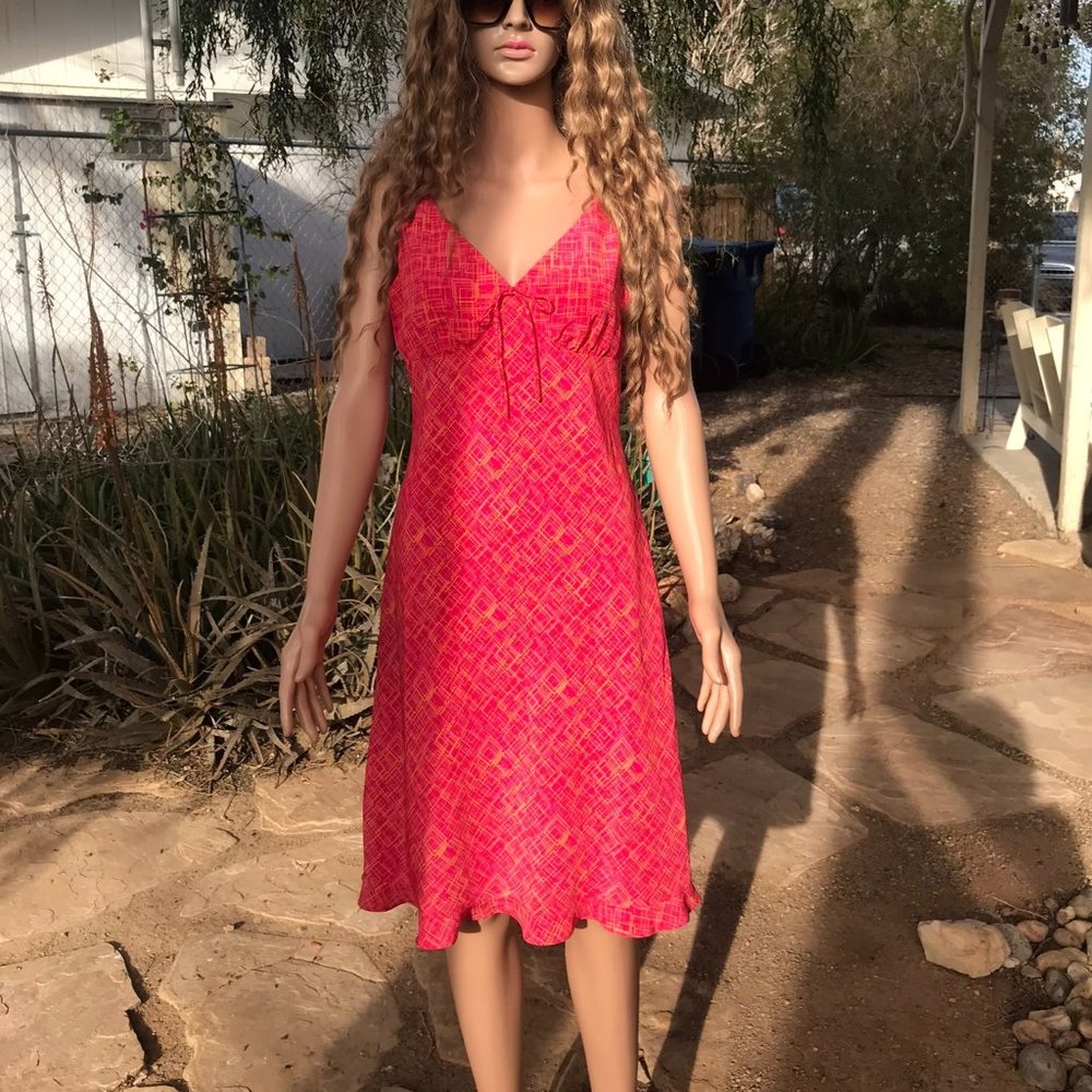 Perfect for Summer, Hot Pink Express Knee Length Dress